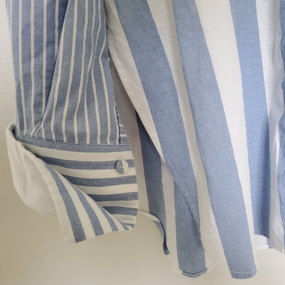 NWOT Tú Grace Striped Button Down Shirt - Picture 6 of 13
